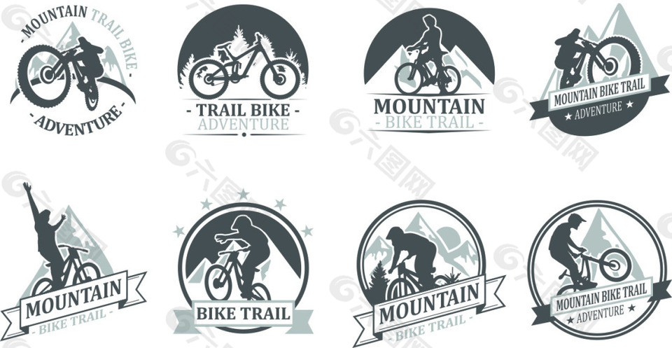 复古自行车图标