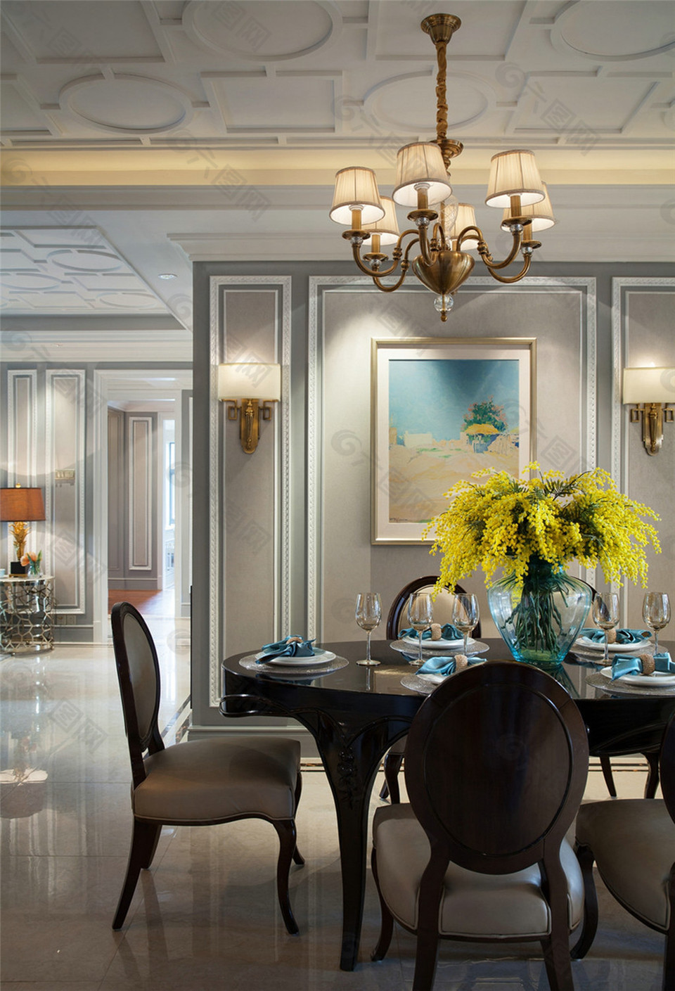 清新客厅室内设计家装效果图