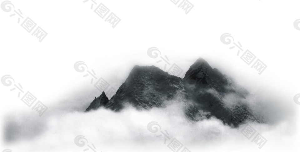 中国风山水雾