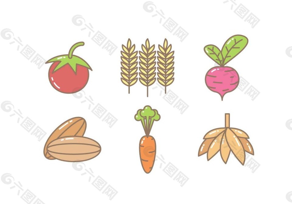 农作物图标设计