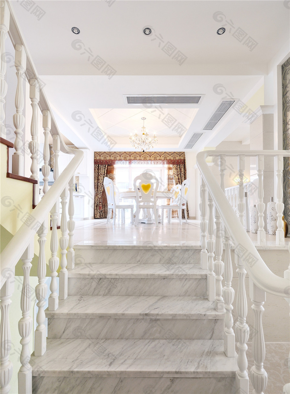 时尚白色楼梯设计图