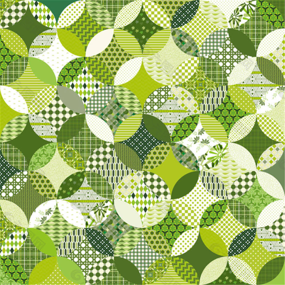 绿色圆形叠加纹理背景矢量素材下载