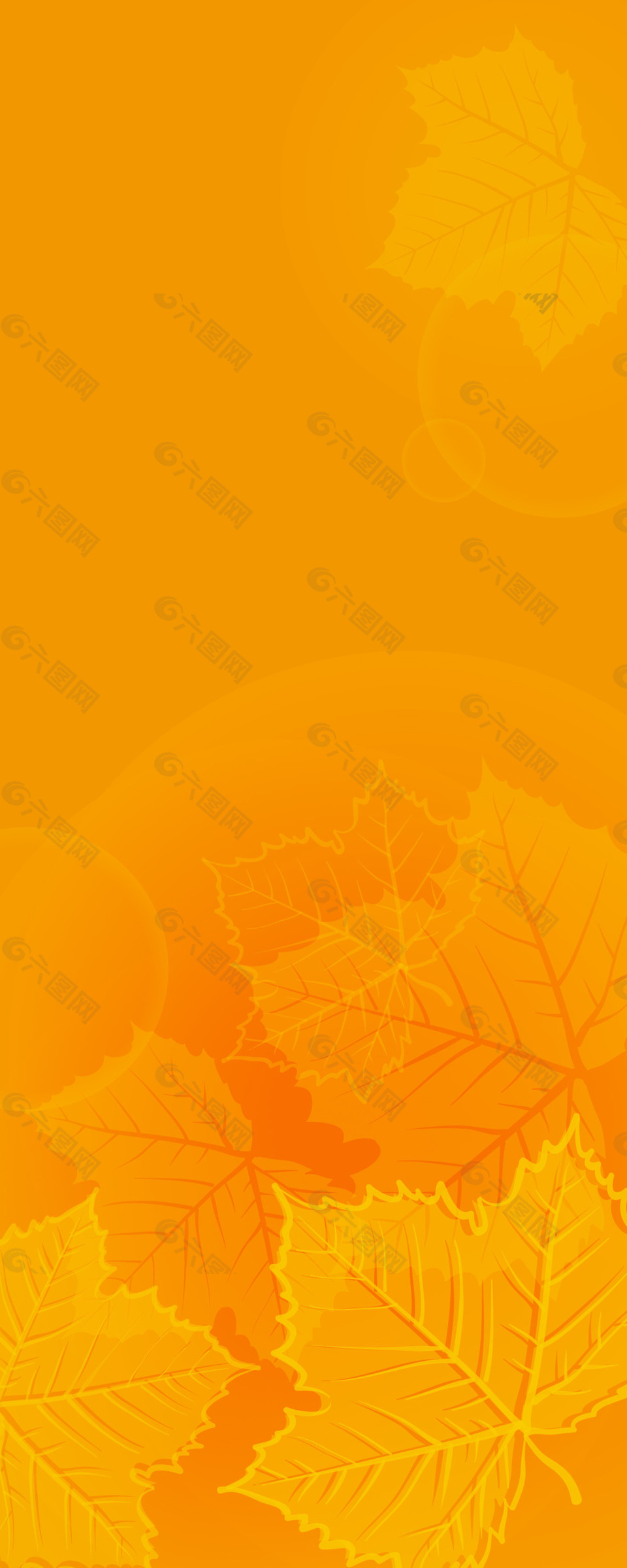 橙色花纹背景EPS