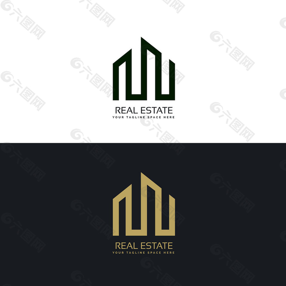 创意的房地产标志logo素材