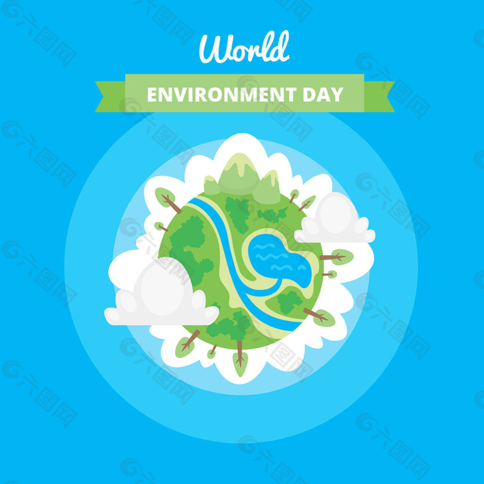 世界环境日创意地球设计背景