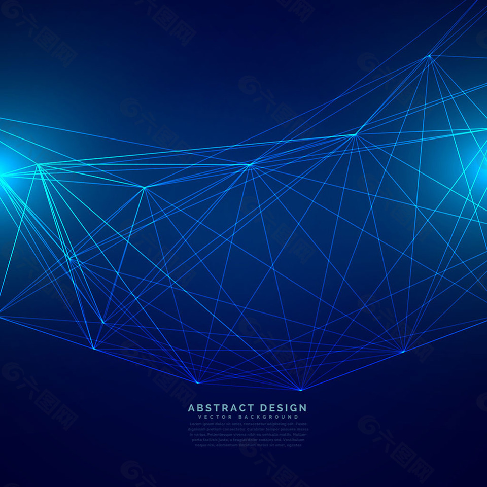 蓝色抽象数字技术背景素材