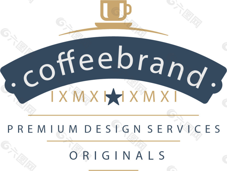 复古咖啡厅图标设计