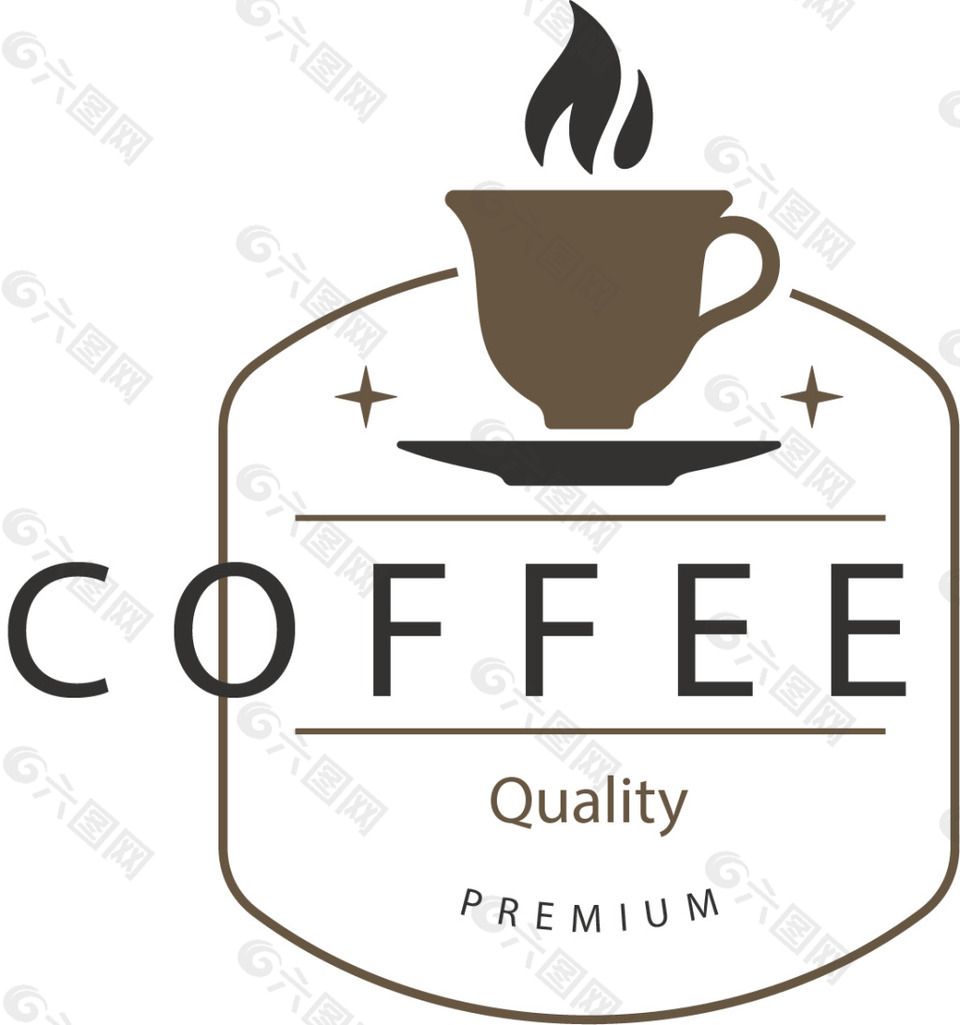 咖啡厅矢量标志设计元素素材免费下载(图片编号:8596750)