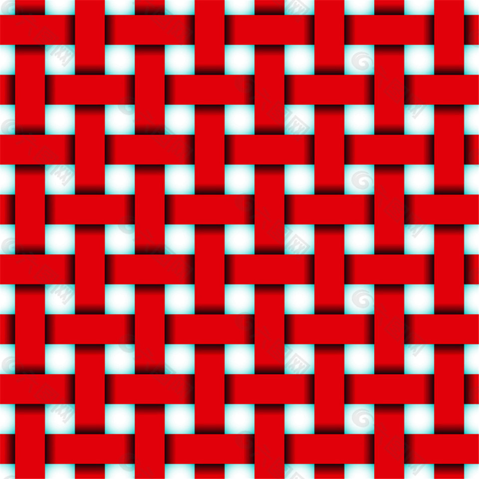 红色纸条编织方格背景矢量素材