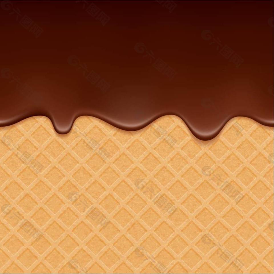 巧克力松饼背景矢量素材下载