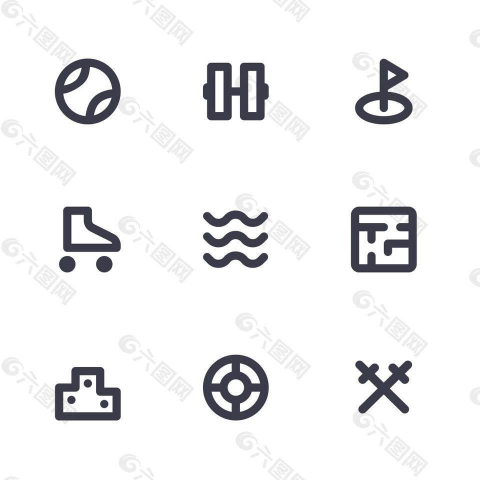 运动素材icon图标素材