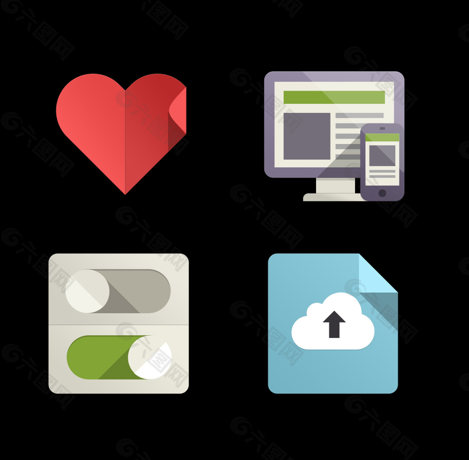 扁平化图标模板