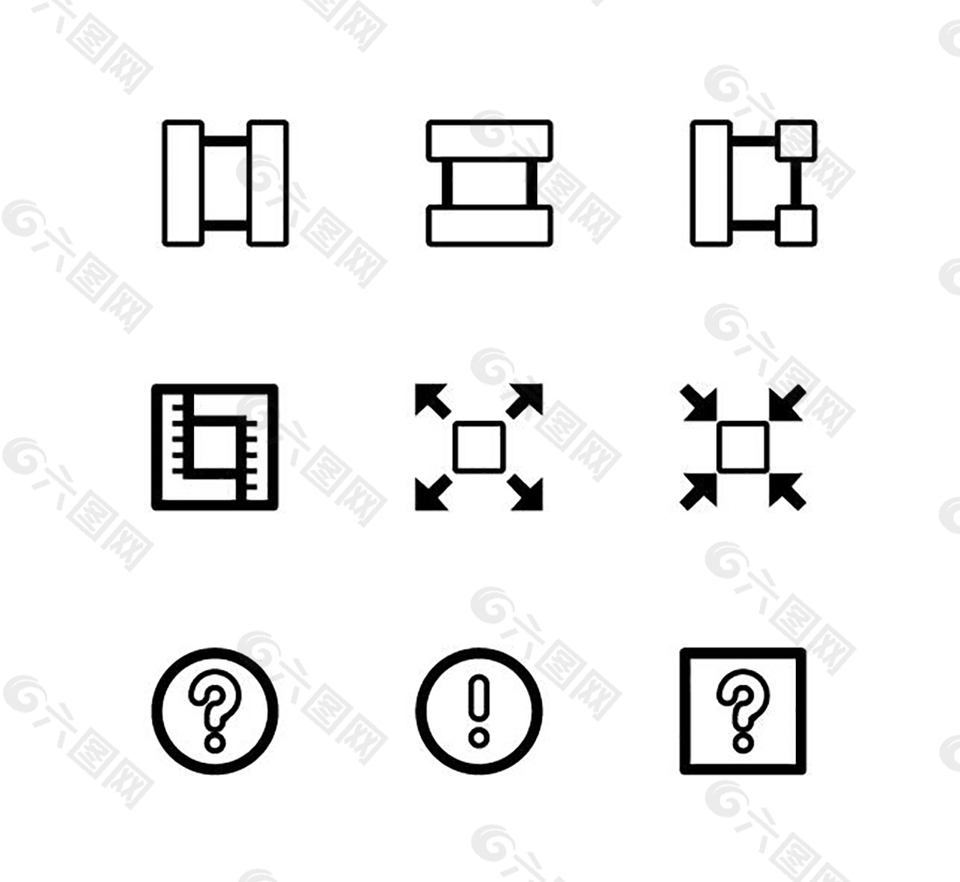 icons简约线性图标