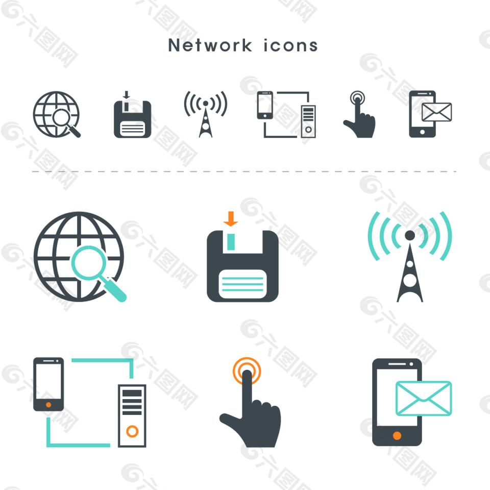 卡通互联网图标设计