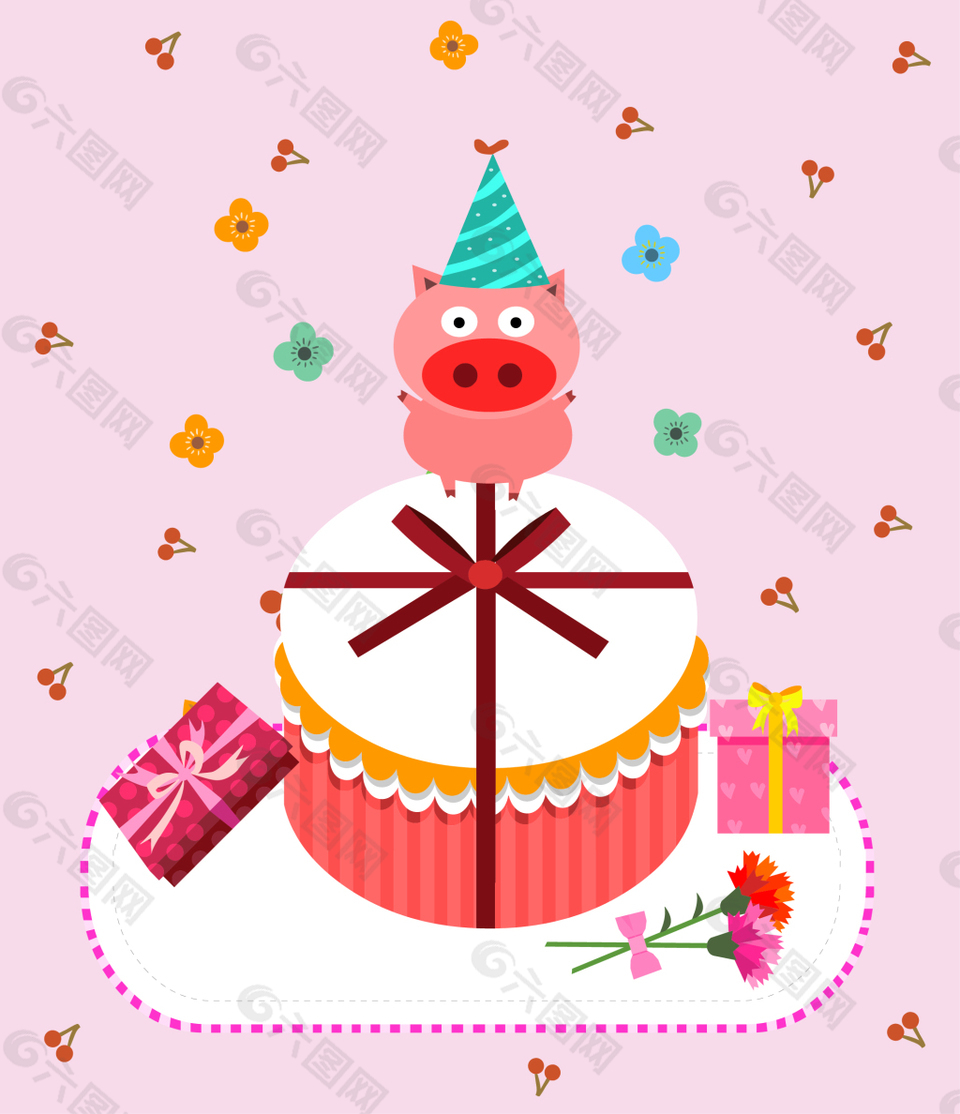 矢量蛋糕素材背景