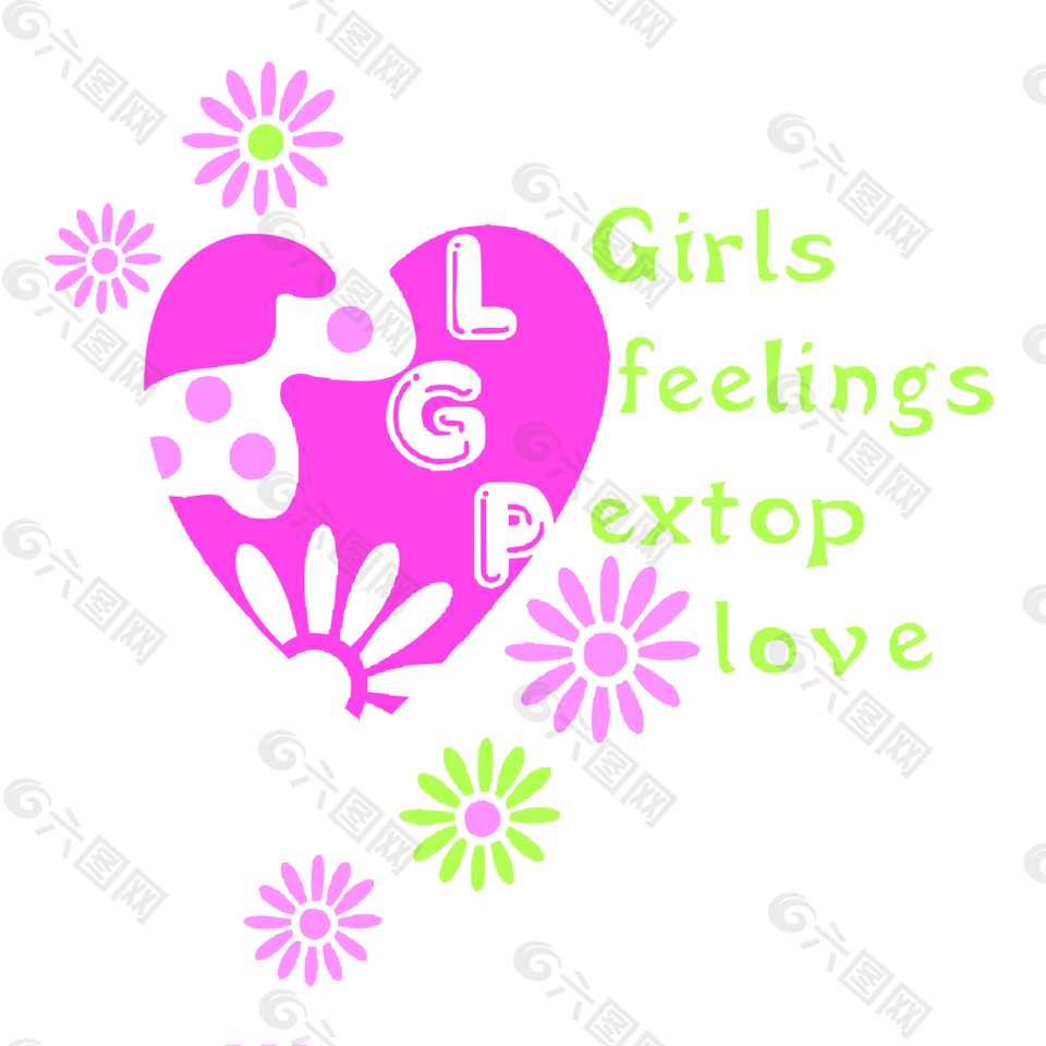 桃形花卉图案设计