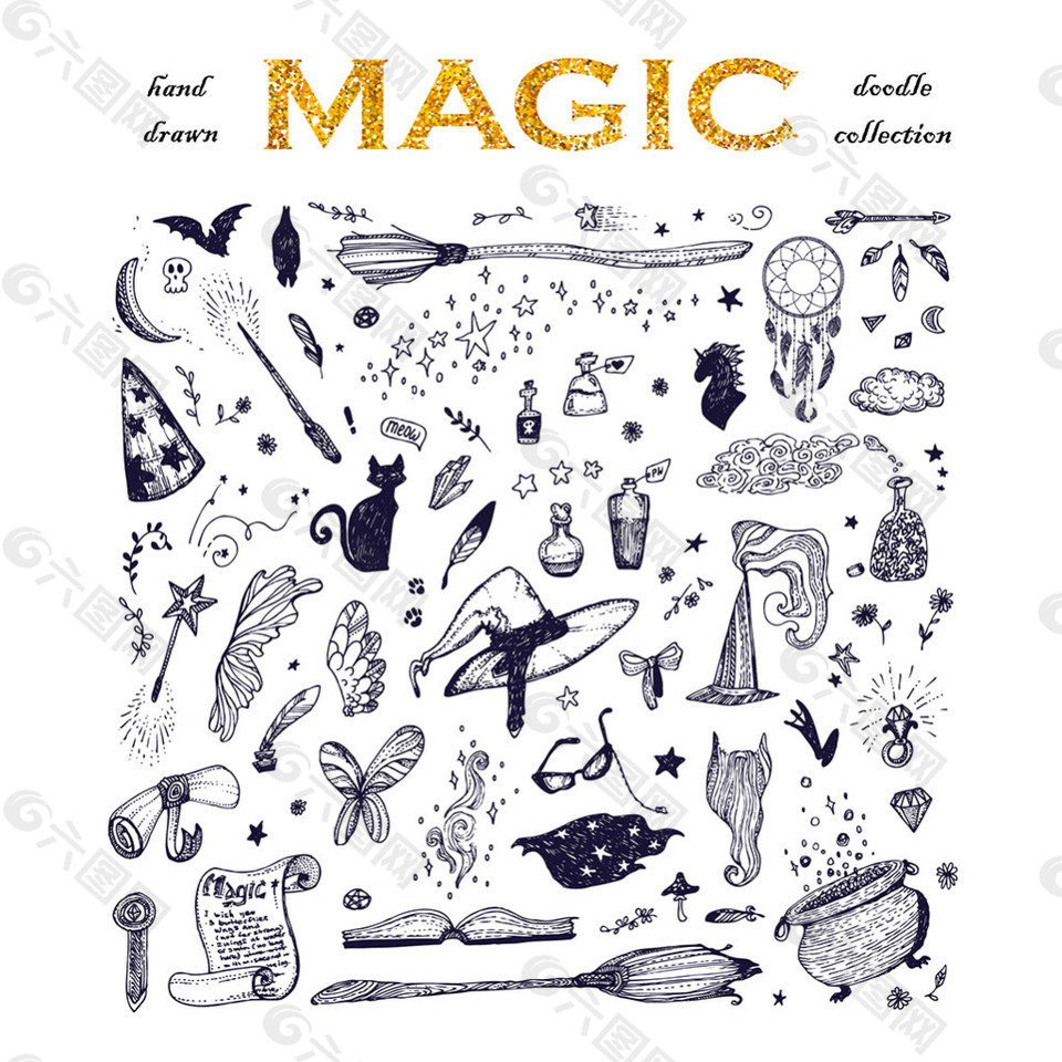 魔法元素素材集合