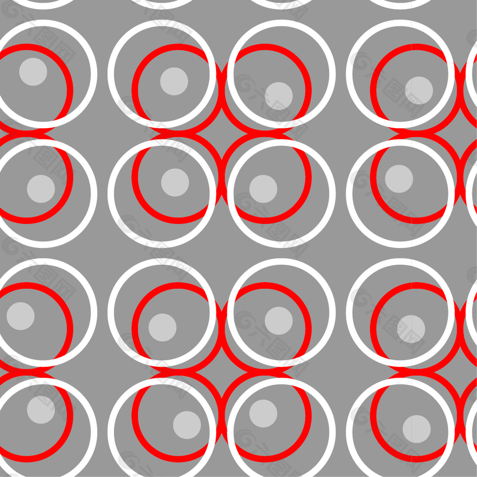 矢量线框同心圆背景