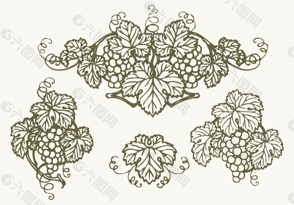 葡萄叶子素材