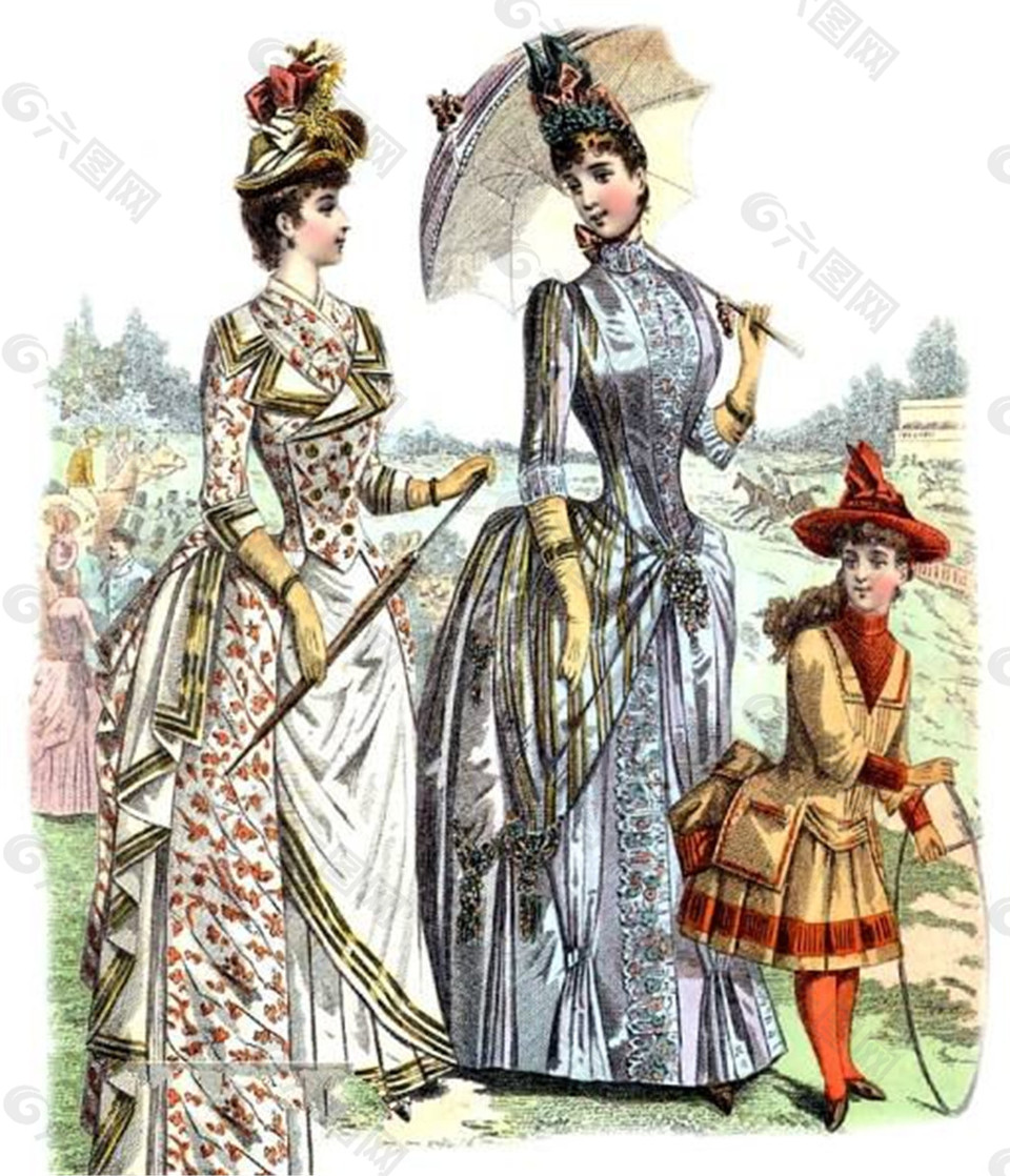 时尚欧洲牧民女装设计图