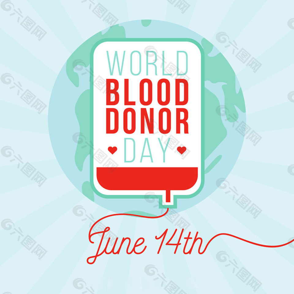 世界献血者日地球血袋背景