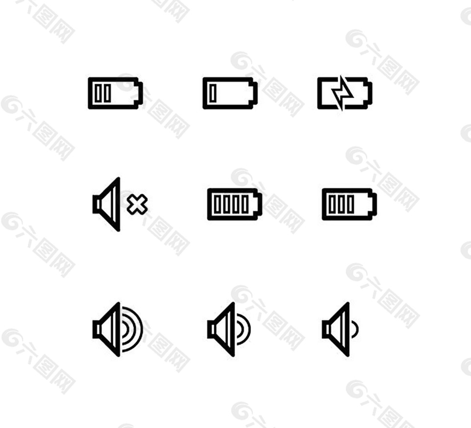 多媒体ICON图标标志图片