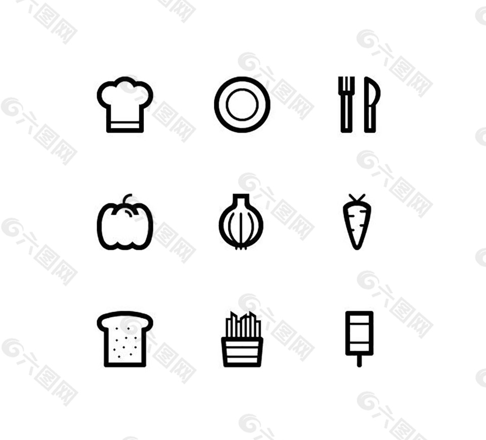 食物烹饪icon图标素材