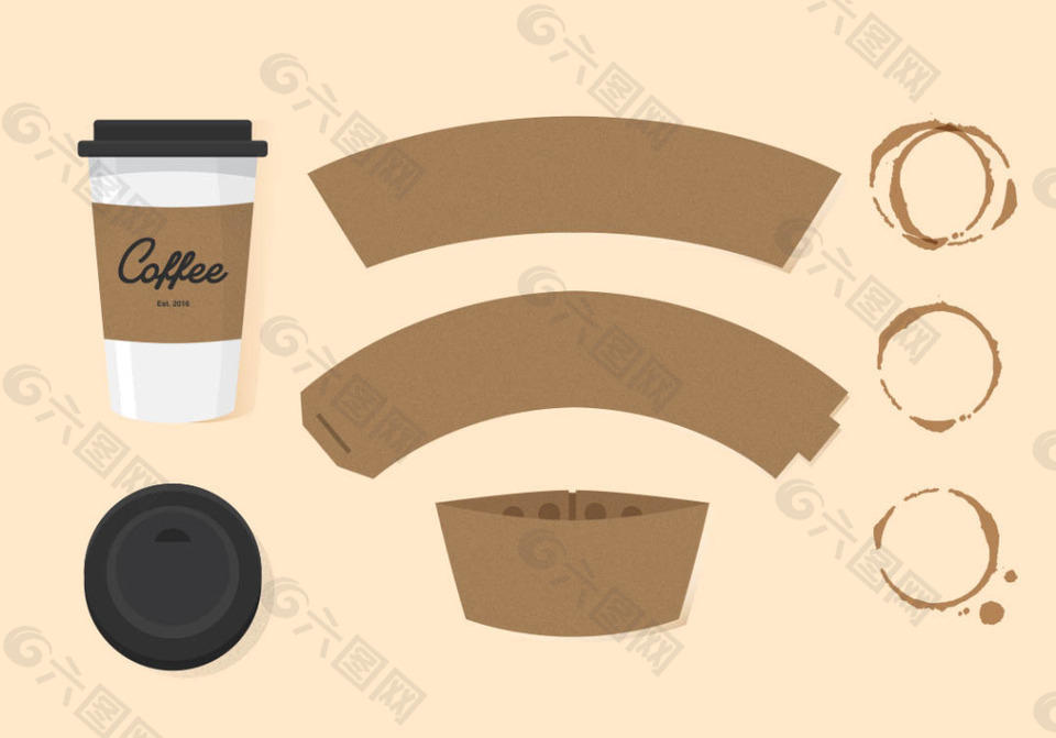 素材模板下载,本次设计元素 作品主题是 咖啡杯矢量素材,编号是