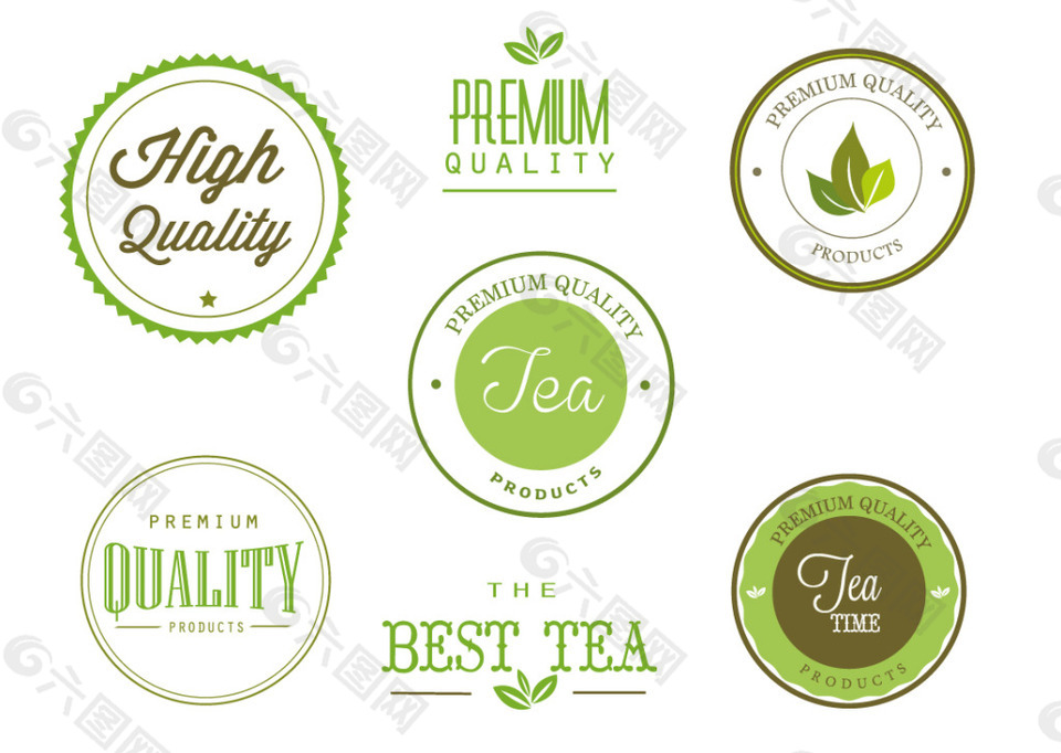 绿色环保茶饮图标