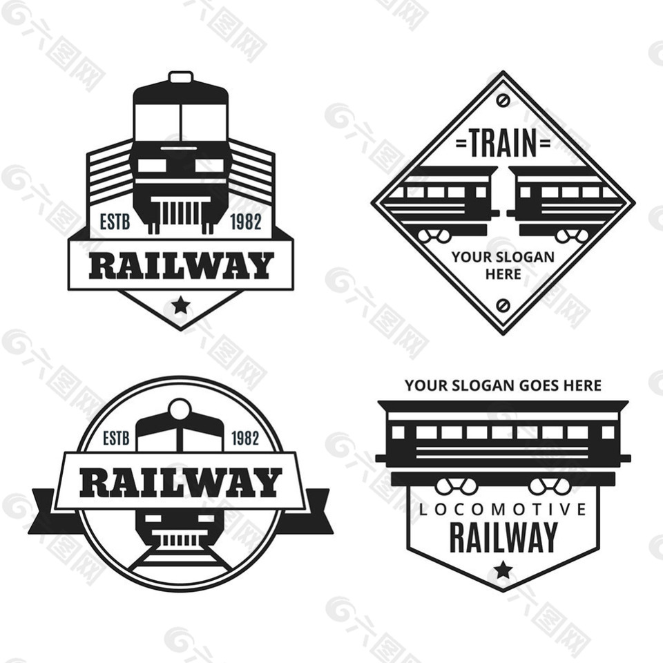 火车平面设计装饰标志