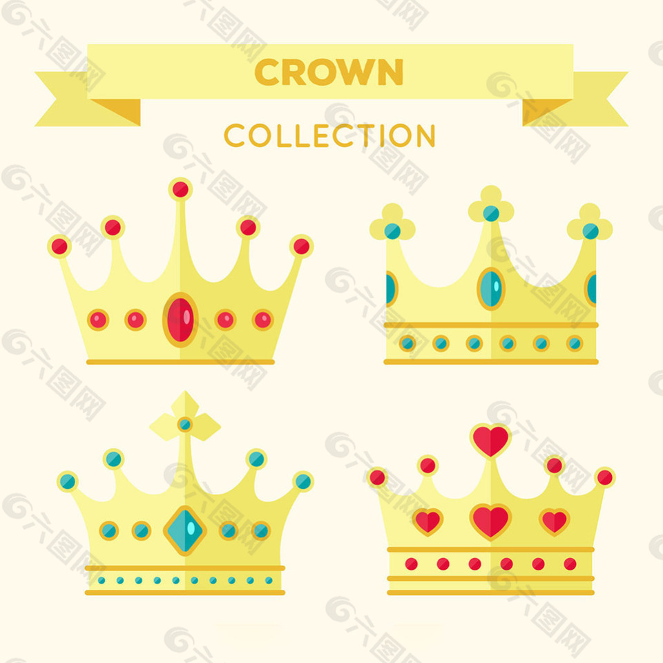 手绘镶钻皇冠矢量图标