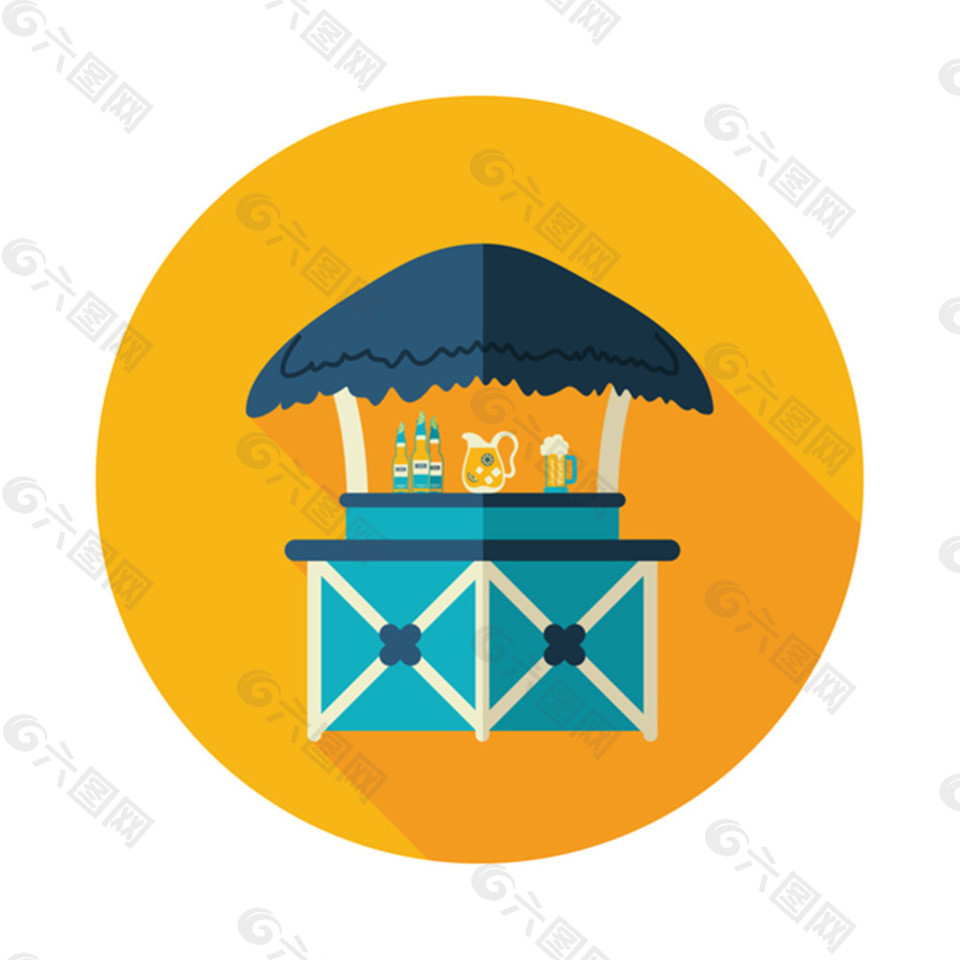 夏季冰柜商店图标设计矢量素材下载