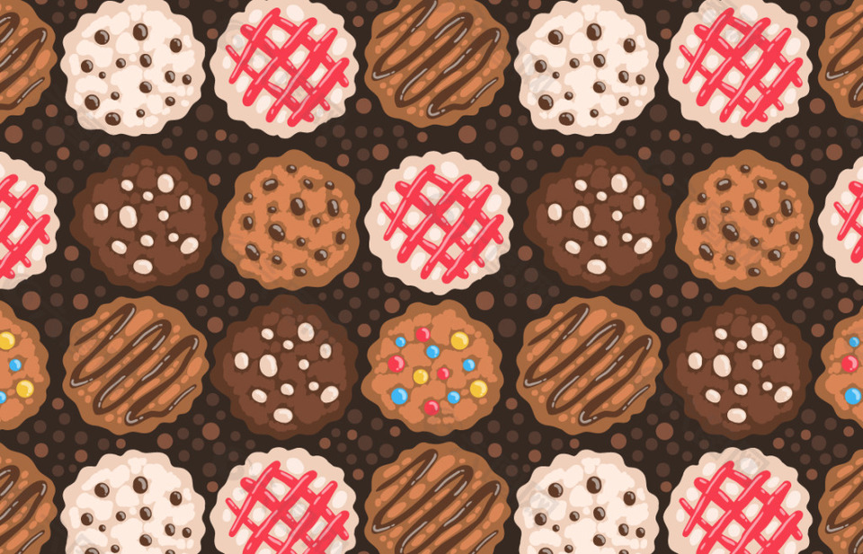 巧克力饼干背景素材