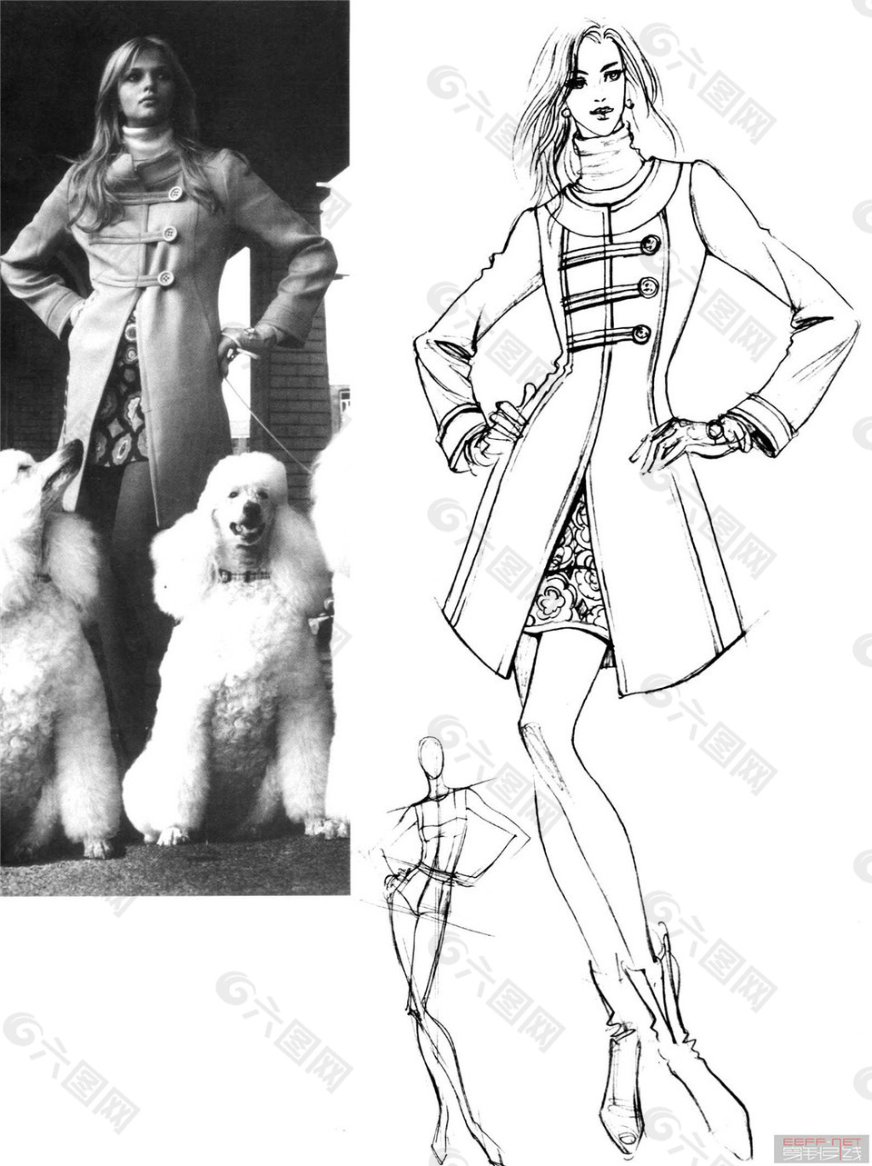 时尚女装设计对比图
