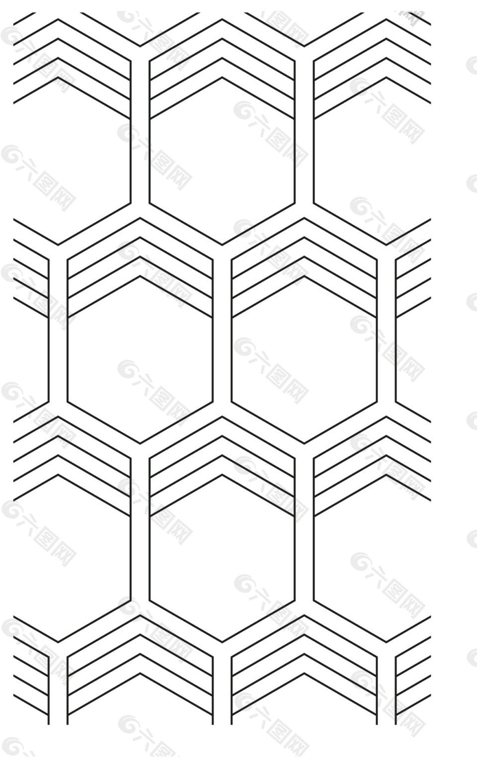 高清矢量多边形时尚包装纹理