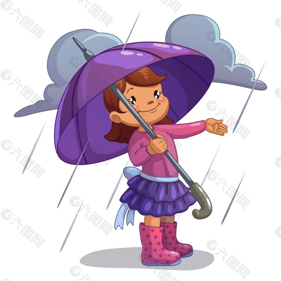 打伞女孩图片
