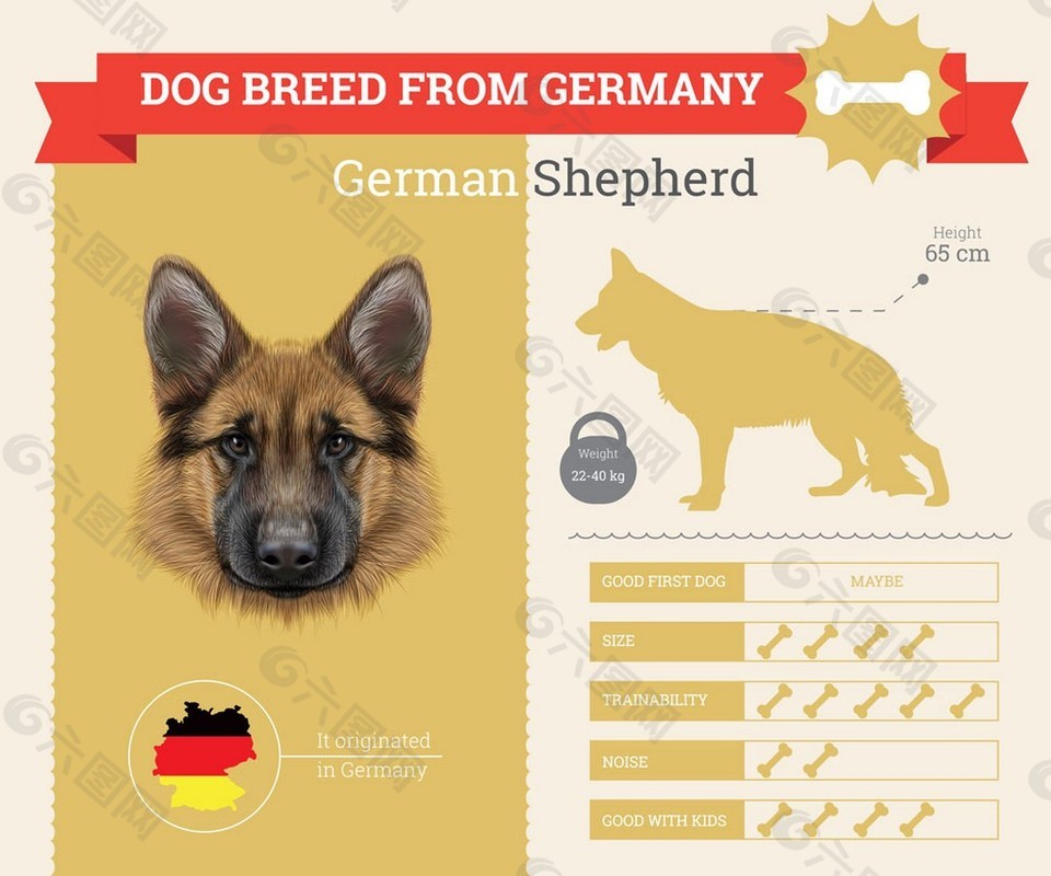 德国牧羊犬漫画图片