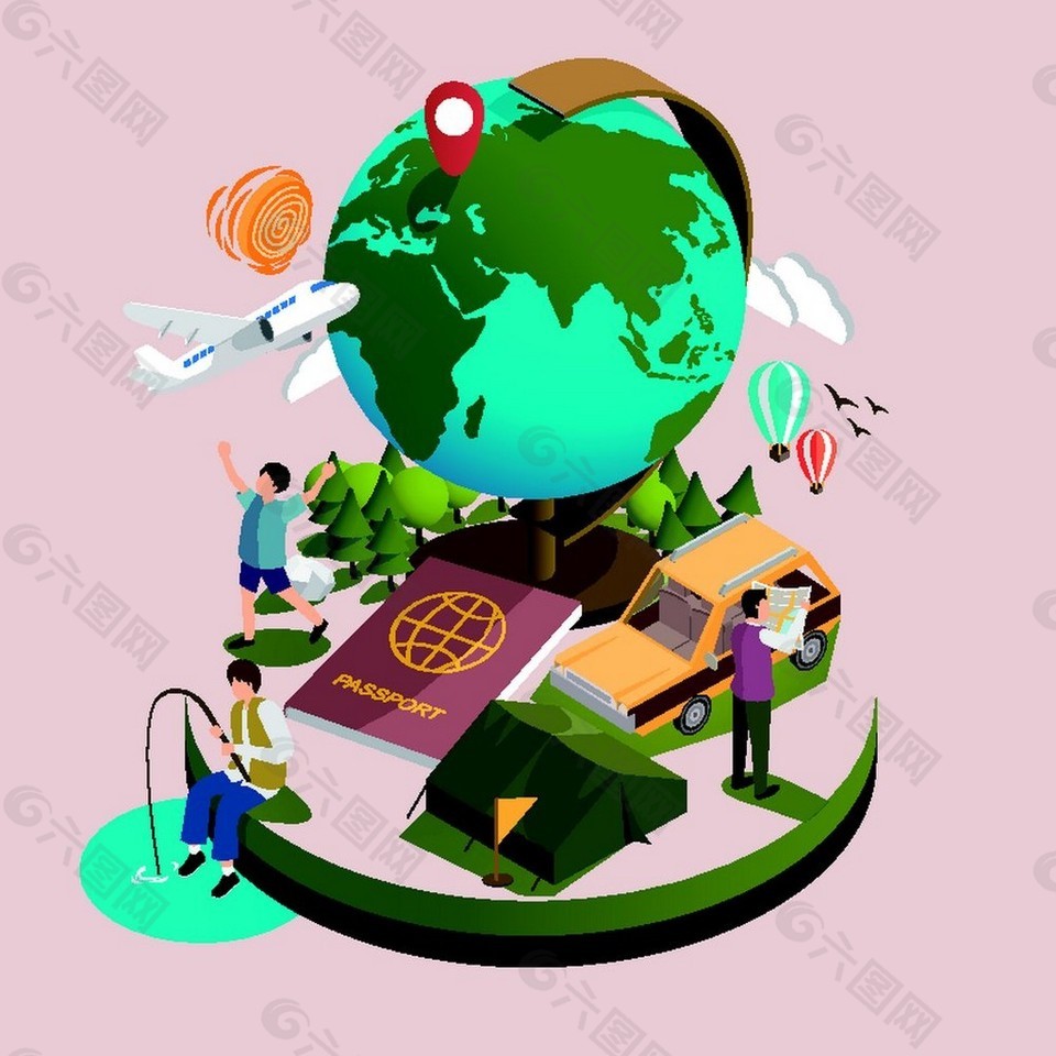 卡通地球仪图片