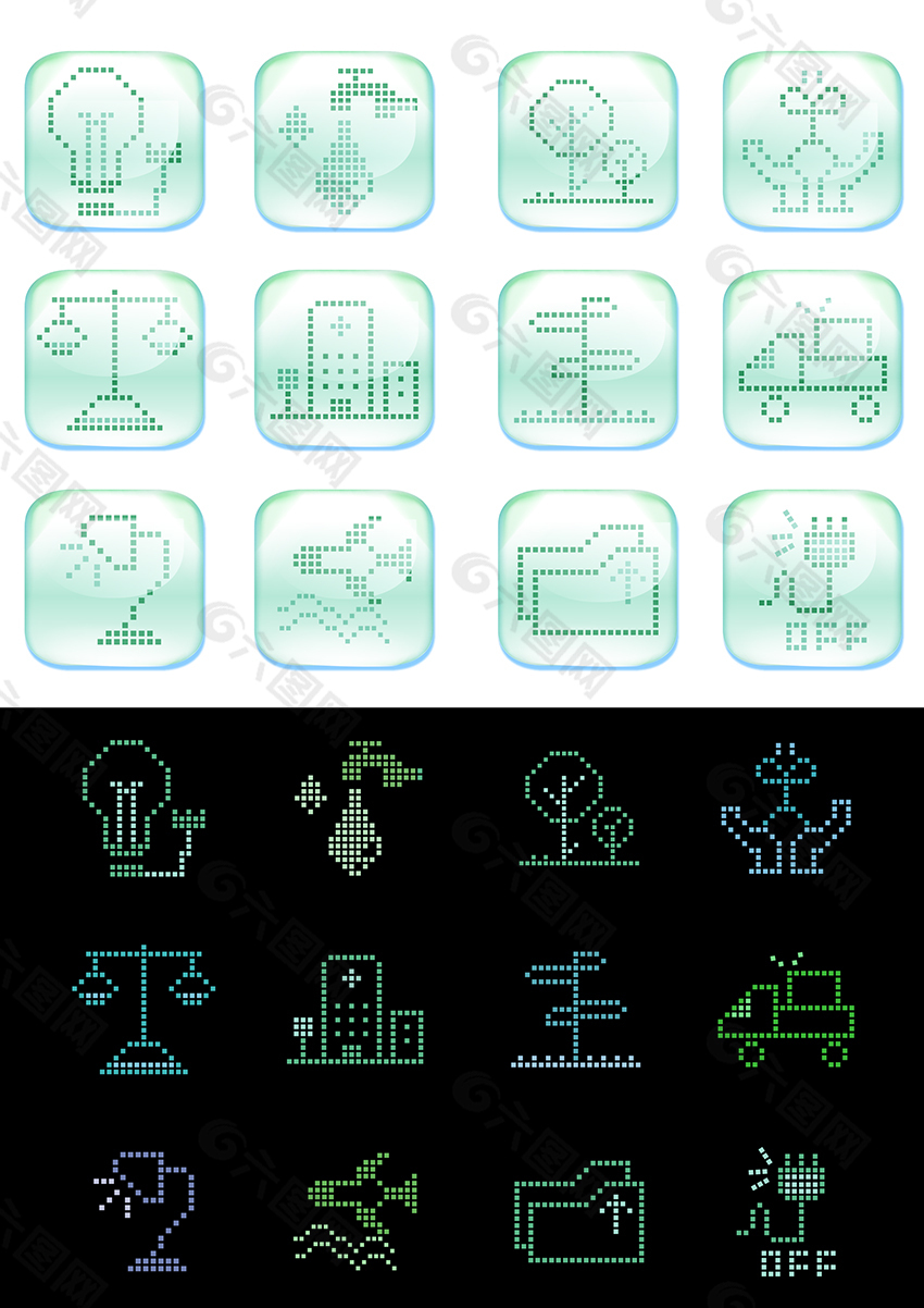矢量8位图标设计