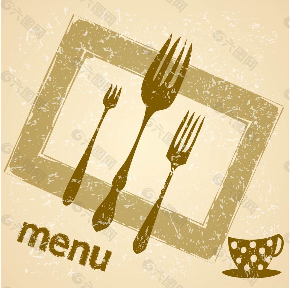 现代餐厅菜单设计矢量素材下载