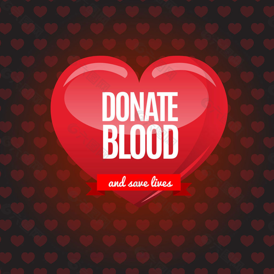 心脏图案捐献血液背景