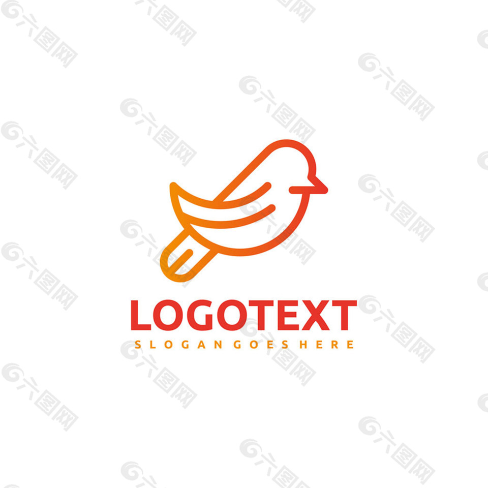 创意设计鸟图形logo