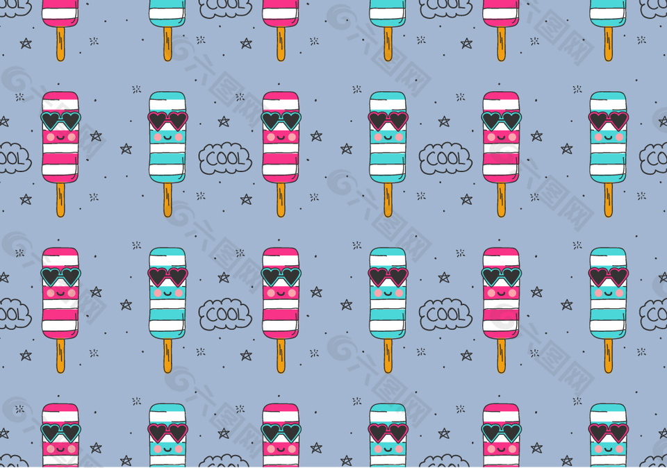 可爱冰淇凌背景