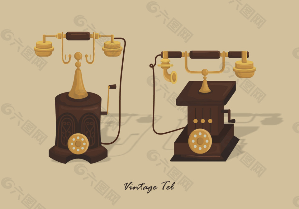 怀旧复古电话素材