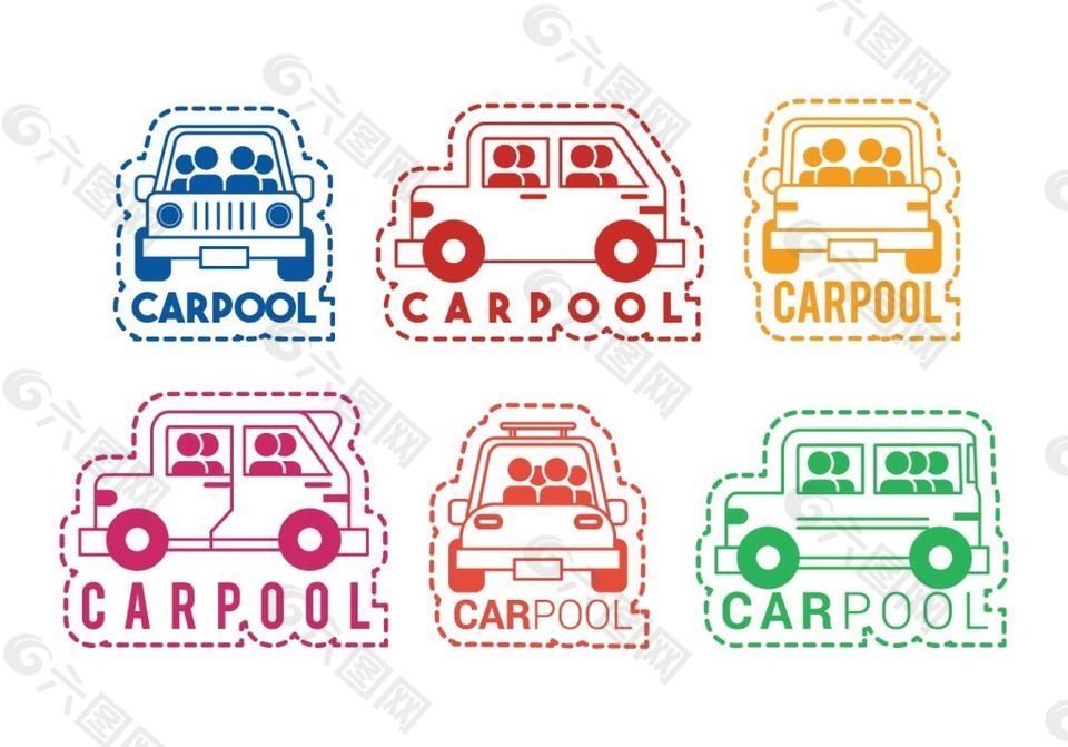 卡通车辆图标素材