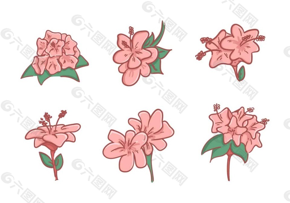 手绘唯美花卉素材