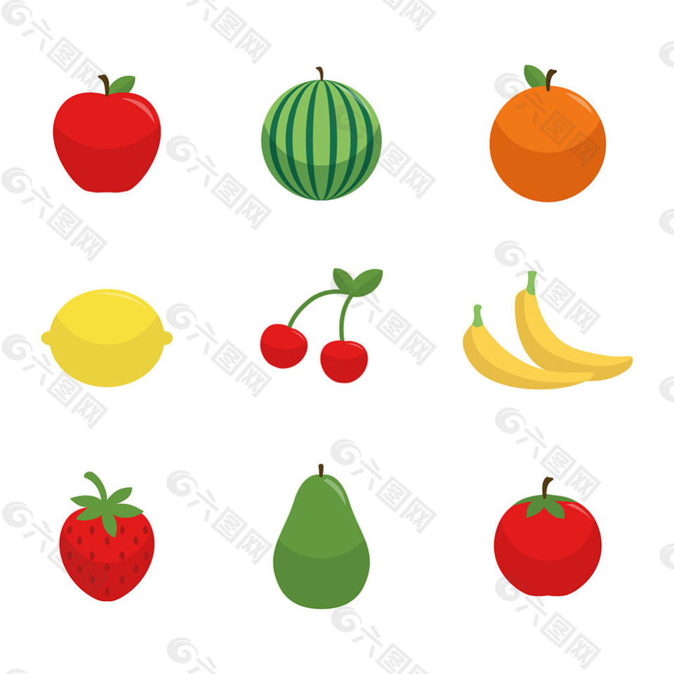各种美味水果图标