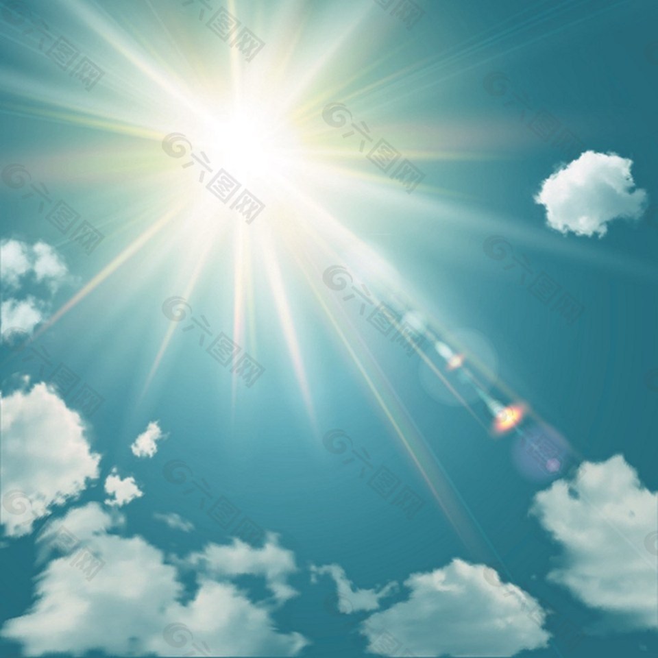蓝色太阳天空背景背景素材免费下载 图片编号 六图网