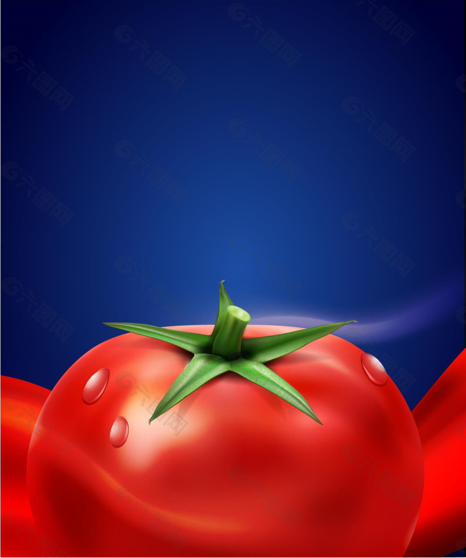 番茄饮料背景矢量素材下载