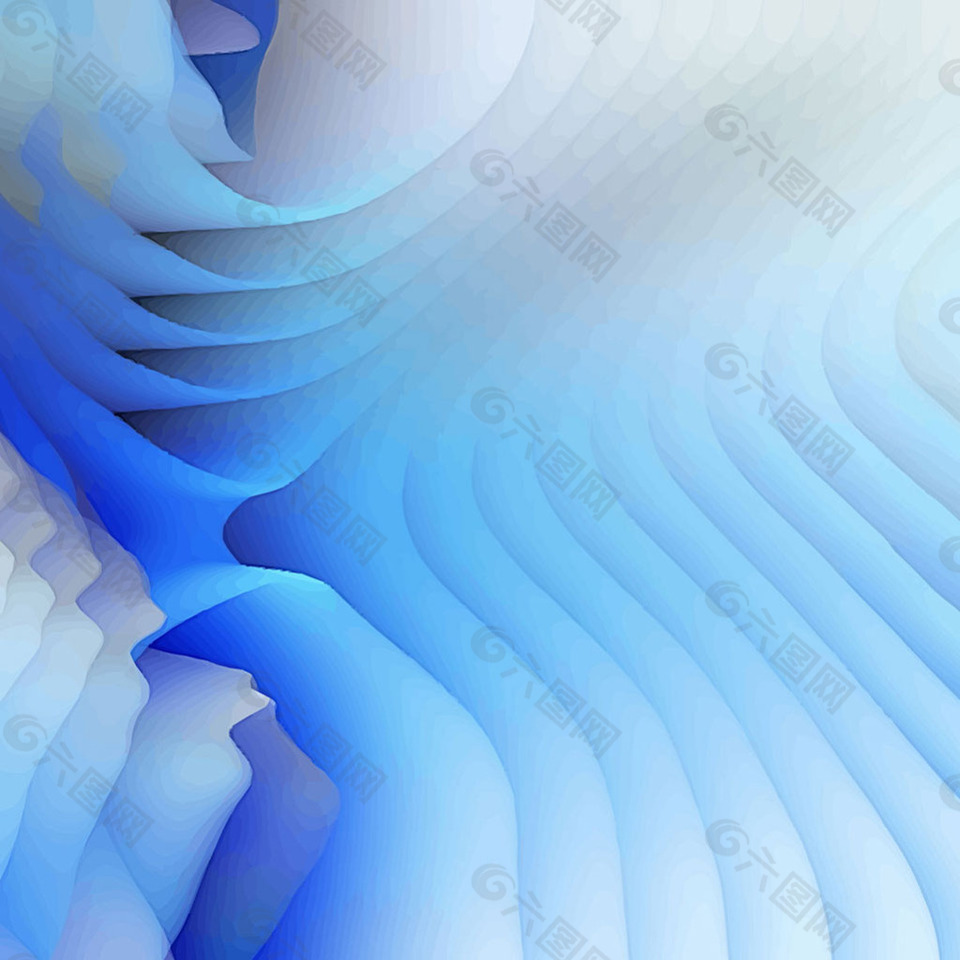 抽象蓝色波浪形状背景
